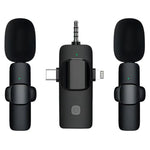 Microfones Lavalier Sem Fios para iPhone / Android, 2 em 1, 3 em 1