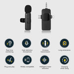 Microfones Lavalier Sem Fios para iPhone / Android, 2 em 1, 3 em 1