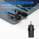 Microfones Lavalier Sem Fios para iPhone / Android, 2 em 1, 3 em 1