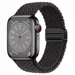 Pulseira de Relógio Magnética em Nylon Trançado com Fecho Dobrável, Para Apple Watch Series 3 38mm, Para Apple Watch Series 3 42mm