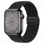 Pulseira de Relógio Magnética em Nylon Trançado com Fecho Dobrável, Para Apple Watch Series 3 38mm, Para Apple Watch Series 3 42mm