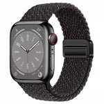 Pulseira de Relógio Magnética em Nylon Trançado com Fecho Dobrável, Para Apple Watch Series 3 38mm, Para Apple Watch Series 3 42mm