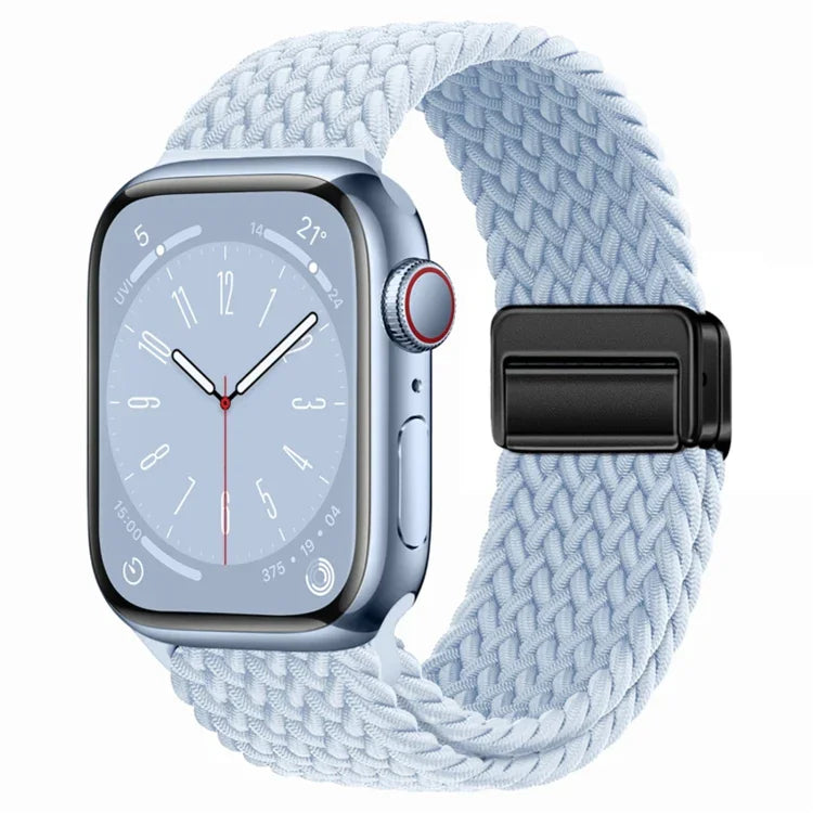 Pulseira de Relógio Magnética em Nylon Trançado com Fecho Dobrável, Para Apple Watch Series 3 38mm, Para Apple Watch Series 3 42mm
