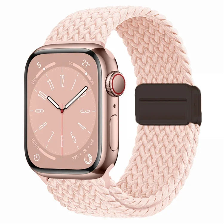 Pulseira de Relógio Magnética em Nylon Trançado com Fecho Dobrável, Para Apple Watch Series 3 38mm, Para Apple Watch Series 3 42mm