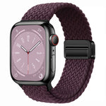 Pulseira de Relógio Magnética em Nylon Trançado com Fecho Dobrável, Para Apple Watch Series 3 38mm, Para Apple Watch Series 3 42mm