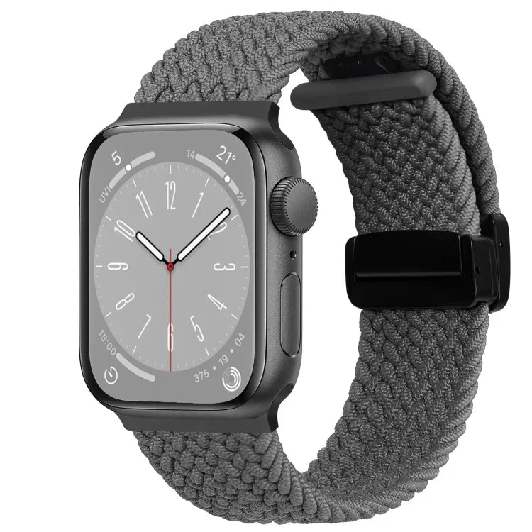 Pulseira de Relógio Magnética em Nylon Trançado com Fecho Dobrável, Para Apple Watch Series 3 38mm, Para Apple Watch Series 3 42mm