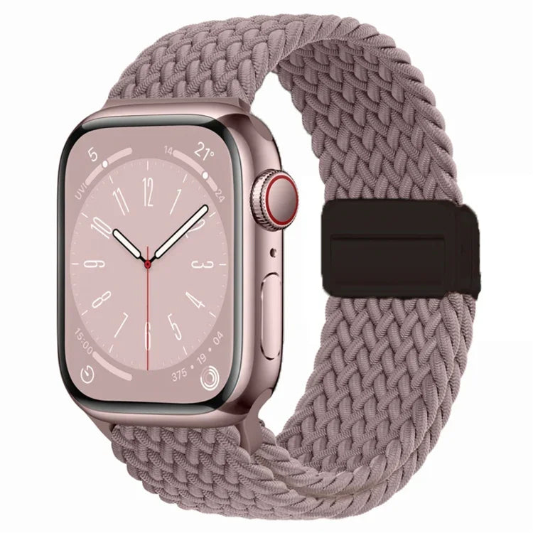 Pulseira de Relógio Magnética em Nylon Trançado com Fecho Dobrável, Para Apple Watch Series 3 38mm, Para Apple Watch Series 3 42mm
