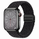 Pulseira de Relógio Magnética em Nylon Trançado com Fecho Dobrável, Para Apple Watch Series 3 38mm, Para Apple Watch Series 3 42mm