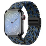 Pulseira de Relógio Magnética em Nylon Trançado com Fecho Dobrável, Para Apple Watch Series 3 38mm, Para Apple Watch Series 3 42mm