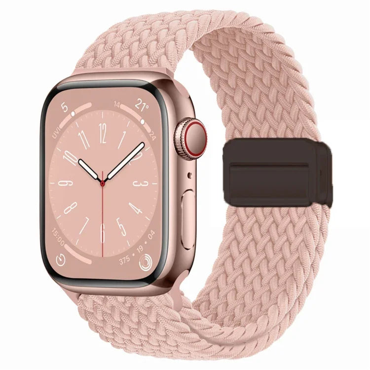 Pulseira de Relógio Magnética em Nylon Trançado com Fecho Dobrável, Para Apple Watch Series 3 38mm, Para Apple Watch Series 3 42mm