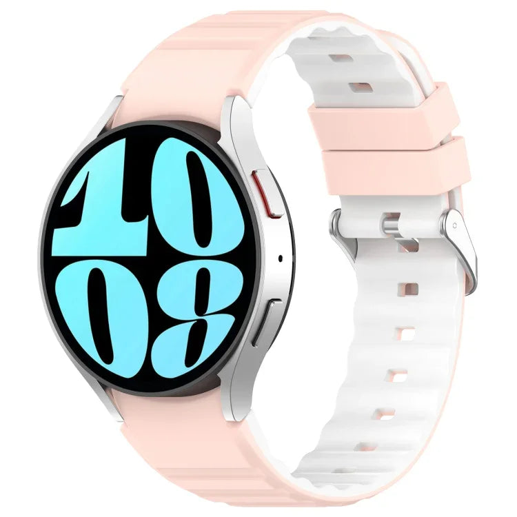 Correia de Relógio em Silicone Bicolor Horizontal, Para Samsung Galaxy Watch 4, Para Samsung Galaxy Watch 4 Classic 46mm, Para Samsung Galaxy Watch 3 41mm