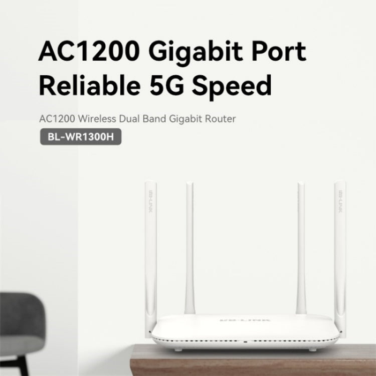 LB-LINK WR1300H Roteador Sem Fios Repetidor WiFi Dual Band 5G Alta Velocidade 1200M Com Porta Gigabit Completa