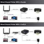 Servidor de Impressão de Rede WAVLINK NU72P11 100Mbps USB 2.0, Adaptador de Energia para Impressora de Rede, Plugue US, Plugue UK, Plugue EU, Plugue AU