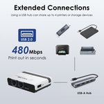 Servidor de Impressora Sem Fios USB2.0 WAVLINK NU516U1 com LAN / Ponte WiFi 10 / 100Mbps, Plugue US, Plugue UK, Plugue EU, Plugue AU