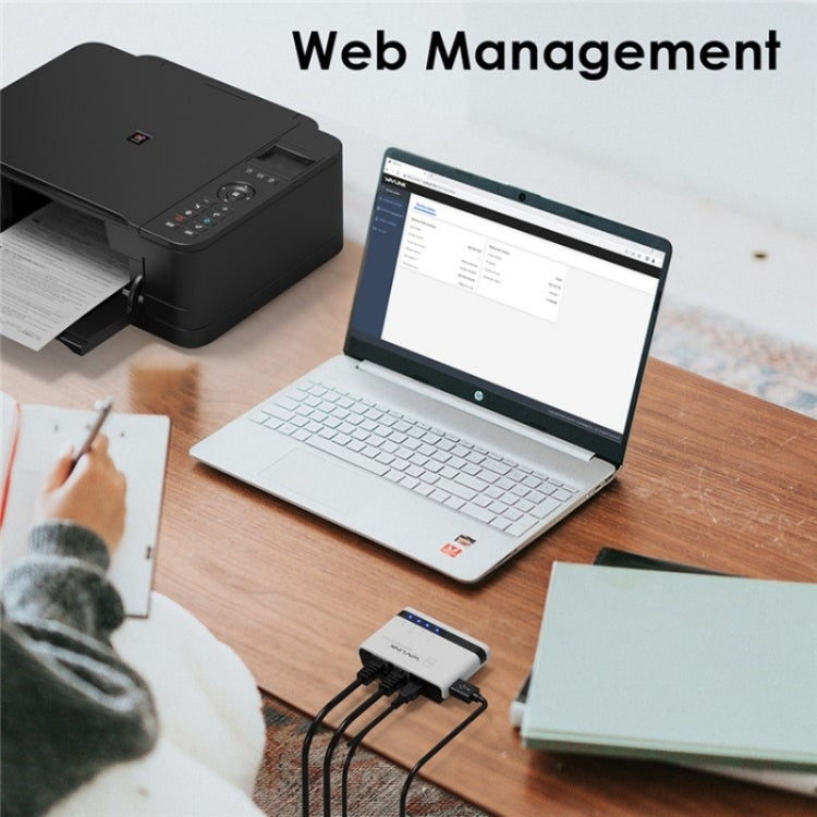 Servidor de Impressora Sem Fios USB2.0 WAVLINK NU516U1 com LAN / Ponte WiFi 10 / 100Mbps, Plugue US, Plugue UK, Plugue EU, Plugue AU
