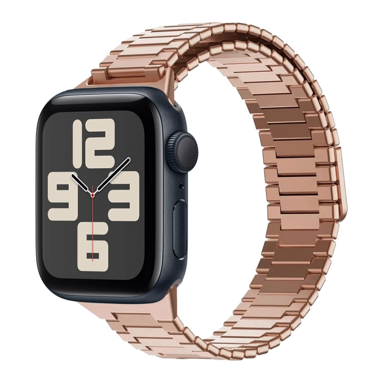 Correia de Relógio de Metal Magnética de Aço Inoxidável Bamboo, Para Apple Watch SE 2023 44mm, Para Apple Watch SE 2023 40mm, Para Apple Watch Ultra 2 49mm, Para Apple Watch Series 9 45mm, Para Apple Watch Series 9 41mm, Para Apple Watch Ultra 49mm