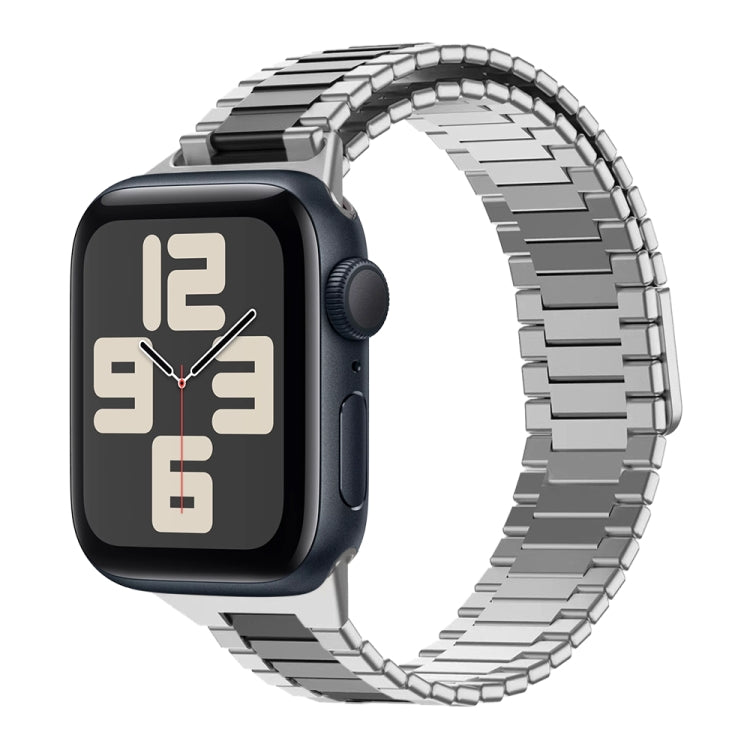 Correia de Relógio de Metal Magnética de Aço Inoxidável Bamboo, Para Apple Watch SE 2023 44mm, Para Apple Watch SE 2023 40mm, Para Apple Watch Ultra 2 49mm, Para Apple Watch Series 9 45mm, Para Apple Watch Series 9 41mm, Para Apple Watch Ultra 49mm