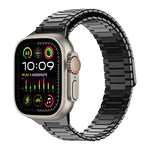 Correia de Relógio de Metal Magnética de Aço Inoxidável Bamboo, Para Apple Watch SE 2023 44mm, Para Apple Watch SE 2023 40mm, Para Apple Watch Ultra 2 49mm, Para Apple Watch Series 9 45mm, Para Apple Watch Series 9 41mm, Para Apple Watch Ultra 49mm