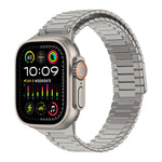 Correia de Relógio de Metal Magnética de Aço Inoxidável Bamboo, Para Apple Watch SE 2023 44mm, Para Apple Watch SE 2023 40mm, Para Apple Watch Ultra 2 49mm, Para Apple Watch Series 9 45mm, Para Apple Watch Series 9 41mm, Para Apple Watch Ultra 49mm