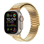 Correia de Relógio de Metal Magnética de Aço Inoxidável Bamboo, Para Apple Watch SE 2023 44mm, Para Apple Watch SE 2023 40mm, Para Apple Watch Ultra 2 49mm, Para Apple Watch Series 9 45mm, Para Apple Watch Series 9 41mm, Para Apple Watch Ultra 49mm