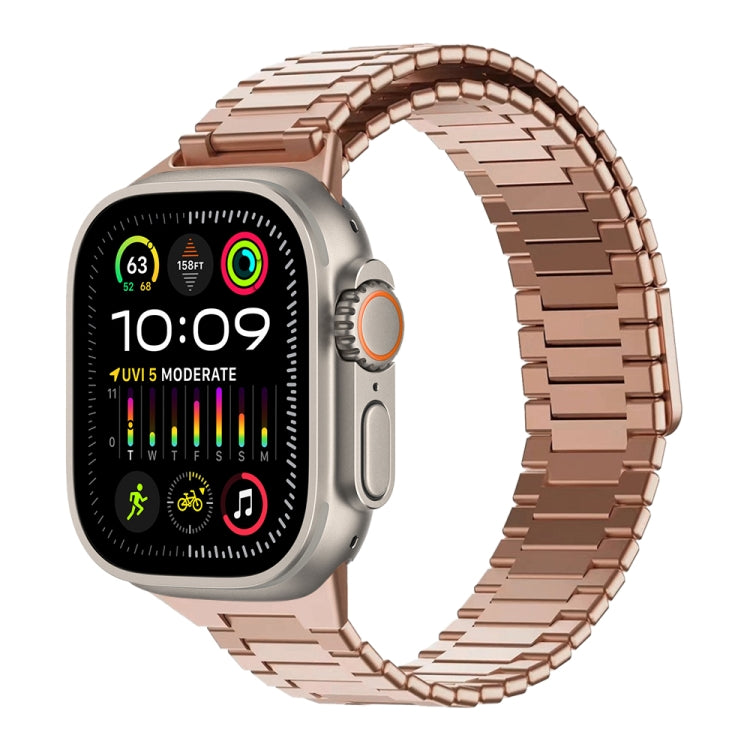 Correia de Relógio de Metal Magnética de Aço Inoxidável Bamboo, Para Apple Watch SE 2023 44mm, Para Apple Watch SE 2023 40mm, Para Apple Watch Ultra 2 49mm, Para Apple Watch Series 9 45mm, Para Apple Watch Series 9 41mm, Para Apple Watch Ultra 49mm