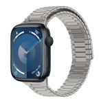 Correia de Relógio de Metal Magnética de Aço Inoxidável Bamboo, Para Apple Watch SE 2023 44mm, Para Apple Watch SE 2023 40mm, Para Apple Watch Ultra 2 49mm, Para Apple Watch Series 9 45mm, Para Apple Watch Series 9 41mm, Para Apple Watch Ultra 49mm