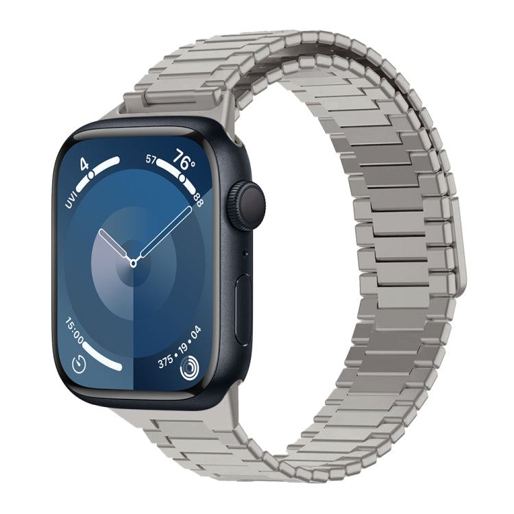Correia de Relógio de Metal Magnética de Aço Inoxidável Bamboo, Para Apple Watch SE 2023 44mm, Para Apple Watch SE 2023 40mm, Para Apple Watch Ultra 2 49mm, Para Apple Watch Series 9 45mm, Para Apple Watch Series 9 41mm, Para Apple Watch Ultra 49mm