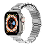 Correia de Relógio de Metal Magnética de Aço Inoxidável Bamboo, Para Apple Watch SE 2023 44mm, Para Apple Watch SE 2023 40mm, Para Apple Watch Ultra 2 49mm, Para Apple Watch Series 9 45mm, Para Apple Watch Series 9 41mm, Para Apple Watch Ultra 49mm