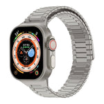 Correia de Relógio de Metal Magnética de Aço Inoxidável Bamboo, Para Apple Watch SE 2023 44mm, Para Apple Watch SE 2023 40mm, Para Apple Watch Ultra 2 49mm, Para Apple Watch Series 9 45mm, Para Apple Watch Series 9 41mm, Para Apple Watch Ultra 49mm