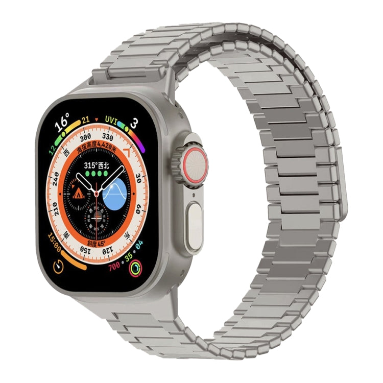 Correia de Relógio de Metal Magnética de Aço Inoxidável Bamboo, Para Apple Watch SE 2023 44mm, Para Apple Watch SE 2023 40mm, Para Apple Watch Ultra 2 49mm, Para Apple Watch Series 9 45mm, Para Apple Watch Series 9 41mm, Para Apple Watch Ultra 49mm