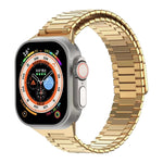 Correia de Relógio de Metal Magnética de Aço Inoxidável Bamboo, Para Apple Watch SE 2023 44mm, Para Apple Watch SE 2023 40mm, Para Apple Watch Ultra 2 49mm, Para Apple Watch Series 9 45mm, Para Apple Watch Series 9 41mm, Para Apple Watch Ultra 49mm