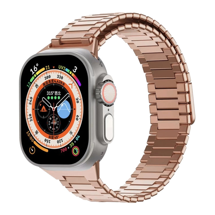 Correia de Relógio de Metal Magnética de Aço Inoxidável Bamboo, Para Apple Watch SE 2023 44mm, Para Apple Watch SE 2023 40mm, Para Apple Watch Ultra 2 49mm, Para Apple Watch Series 9 45mm, Para Apple Watch Series 9 41mm, Para Apple Watch Ultra 49mm