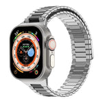 Correia de Relógio de Metal Magnética de Aço Inoxidável Bamboo, Para Apple Watch SE 2023 44mm, Para Apple Watch SE 2023 40mm, Para Apple Watch Ultra 2 49mm, Para Apple Watch Series 9 45mm, Para Apple Watch Series 9 41mm, Para Apple Watch Ultra 49mm