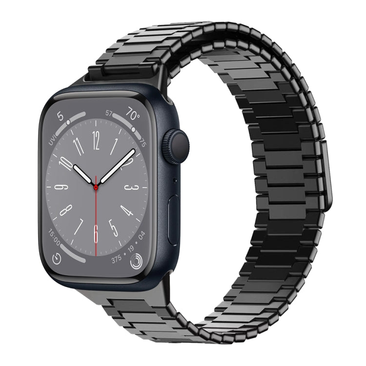 Correia de Relógio de Metal Magnética de Aço Inoxidável Bamboo, Para Apple Watch Series 8 41mm, Para Apple Watch Series 8 45mm, Para Apple Watch SE 2022 40mm, Para Apple Watch SE 2022 44mm, Para Apple Watch Series 7 41mm, Para Apple Watch Series 7 45mm