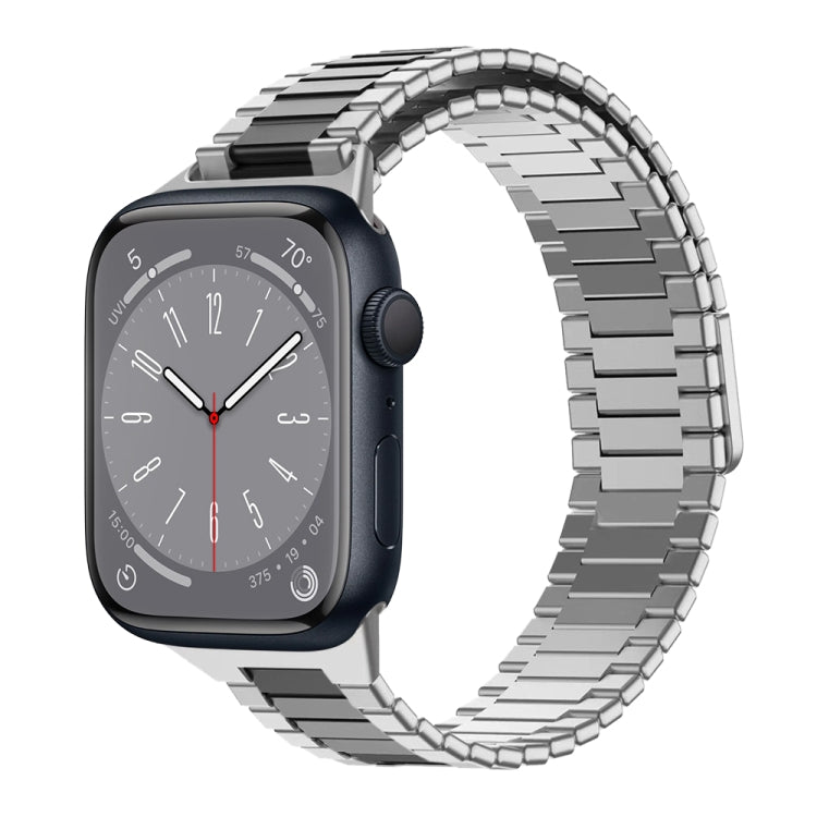 Correia de Relógio de Metal Magnética de Aço Inoxidável Bamboo, Para Apple Watch Series 8 41mm, Para Apple Watch Series 8 45mm, Para Apple Watch SE 2022 40mm, Para Apple Watch SE 2022 44mm, Para Apple Watch Series 7 41mm, Para Apple Watch Series 7 45mm