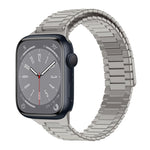 Correia de Relógio de Metal Magnética de Aço Inoxidável Bamboo, Para Apple Watch Series 8 41mm, Para Apple Watch Series 8 45mm, Para Apple Watch SE 2022 40mm, Para Apple Watch SE 2022 44mm, Para Apple Watch Series 7 41mm, Para Apple Watch Series 7 45mm