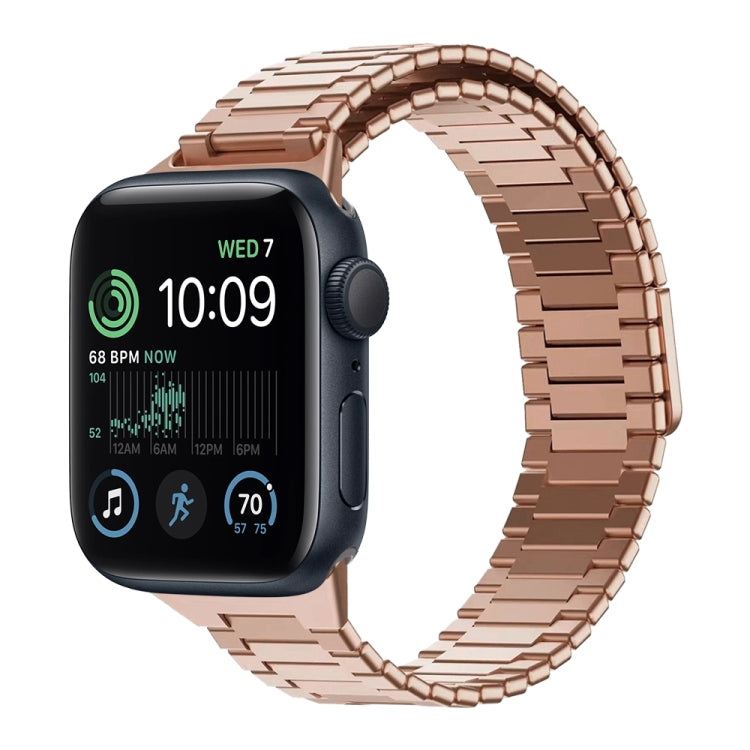 Correia de Relógio de Metal Magnética de Aço Inoxidável Bamboo, Para Apple Watch Series 8 41mm, Para Apple Watch Series 8 45mm, Para Apple Watch SE 2022 40mm, Para Apple Watch SE 2022 44mm, Para Apple Watch Series 7 41mm, Para Apple Watch Series 7 45mm