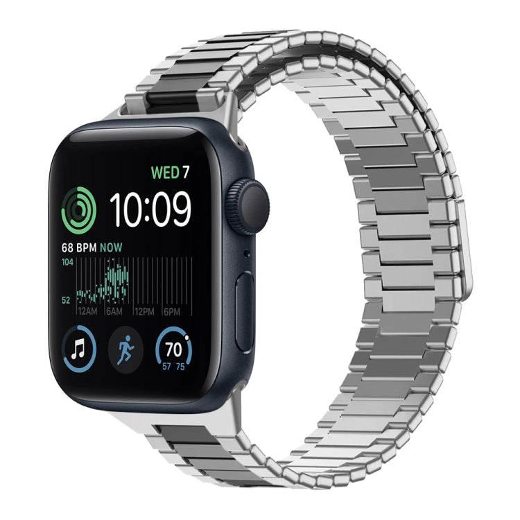 Correia de Relógio de Metal Magnética de Aço Inoxidável Bamboo, Para Apple Watch Series 8 41mm, Para Apple Watch Series 8 45mm, Para Apple Watch SE 2022 40mm, Para Apple Watch SE 2022 44mm, Para Apple Watch Series 7 41mm, Para Apple Watch Series 7 45mm