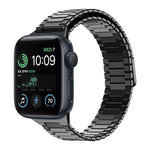Correia de Relógio de Metal Magnética de Aço Inoxidável Bamboo, Para Apple Watch Series 8 41mm, Para Apple Watch Series 8 45mm, Para Apple Watch SE 2022 40mm, Para Apple Watch SE 2022 44mm, Para Apple Watch Series 7 41mm, Para Apple Watch Series 7 45mm