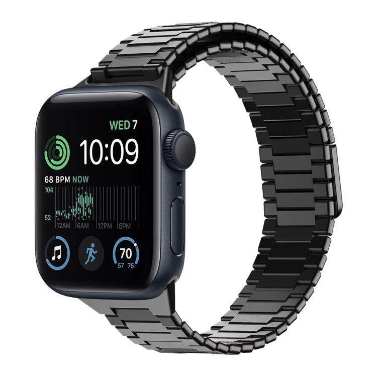 Correia de Relógio de Metal Magnética de Aço Inoxidável Bamboo, Para Apple Watch Series 8 41mm, Para Apple Watch Series 8 45mm, Para Apple Watch SE 2022 40mm, Para Apple Watch SE 2022 44mm, Para Apple Watch Series 7 41mm, Para Apple Watch Series 7 45mm