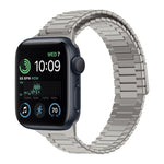Correia de Relógio de Metal Magnética de Aço Inoxidável Bamboo, Para Apple Watch Series 8 41mm, Para Apple Watch Series 8 45mm, Para Apple Watch SE 2022 40mm, Para Apple Watch SE 2022 44mm, Para Apple Watch Series 7 41mm, Para Apple Watch Series 7 45mm