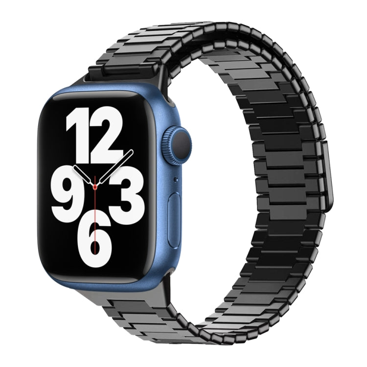 Correia de Relógio de Metal Magnética de Aço Inoxidável Bamboo, Para Apple Watch Series 8 41mm, Para Apple Watch Series 8 45mm, Para Apple Watch SE 2022 40mm, Para Apple Watch SE 2022 44mm, Para Apple Watch Series 7 41mm, Para Apple Watch Series 7 45mm