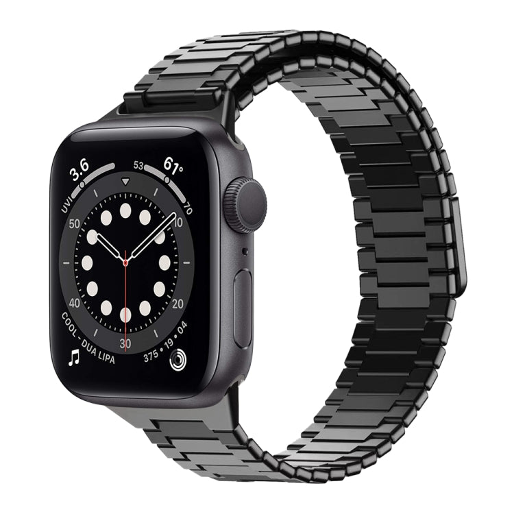 Correia de Relógio de Metal Magnética de Aço Inoxidável Bamboo, Para Apple Watch Series 6 40mm, Para Apple Watch Series 6 44mm, Para Apple Watch Series 5 44mm, Para Apple Watch Series 5 40mm, Para Apple Watch Series 4 44mm, Para Apple Watch Series 4 40mm