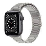 Correia de Relógio de Metal Magnética de Aço Inoxidável Bamboo, Para Apple Watch Series 6 40mm, Para Apple Watch Series 6 44mm, Para Apple Watch Series 5 44mm, Para Apple Watch Series 5 40mm, Para Apple Watch Series 4 44mm, Para Apple Watch Series 4 40mm