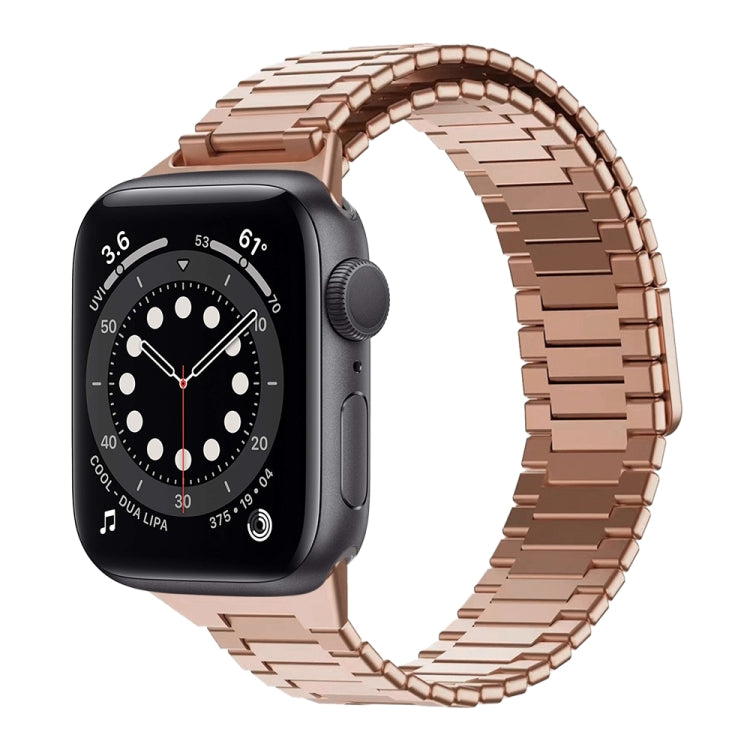 Correia de Relógio de Metal Magnética de Aço Inoxidável Bamboo, Para Apple Watch Series 6 40mm, Para Apple Watch Series 6 44mm, Para Apple Watch Series 5 44mm, Para Apple Watch Series 5 40mm, Para Apple Watch Series 4 44mm, Para Apple Watch Series 4 40mm