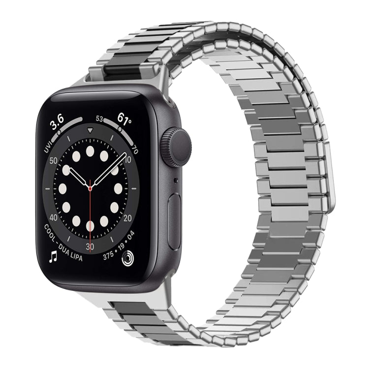 Correia de Relógio de Metal Magnética de Aço Inoxidável Bamboo, Para Apple Watch Series 6 40mm, Para Apple Watch Series 6 44mm, Para Apple Watch Series 5 44mm, Para Apple Watch Series 5 40mm, Para Apple Watch Series 4 44mm, Para Apple Watch Series 4 40mm