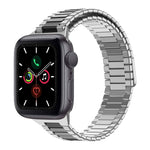Correia de Relógio de Metal Magnética de Aço Inoxidável Bamboo, Para Apple Watch Series 6 40mm, Para Apple Watch Series 6 44mm, Para Apple Watch Series 5 44mm, Para Apple Watch Series 5 40mm, Para Apple Watch Series 4 44mm, Para Apple Watch Series 4 40mm