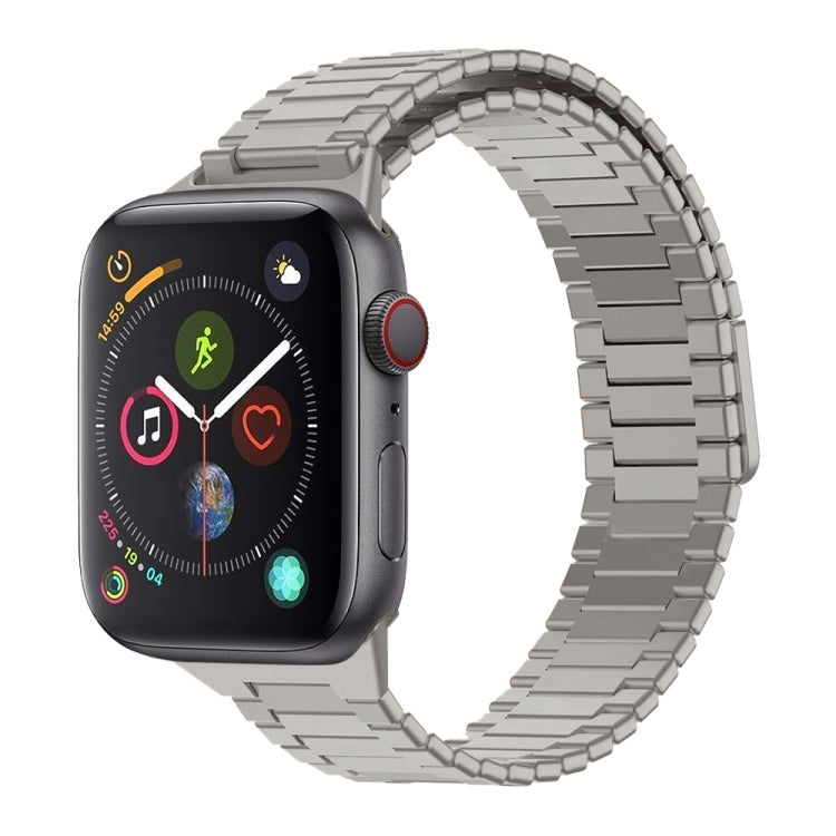 Correia de Relógio de Metal Magnética de Aço Inoxidável Bamboo, Para Apple Watch Series 6 40mm, Para Apple Watch Series 6 44mm, Para Apple Watch Series 5 44mm, Para Apple Watch Series 5 40mm, Para Apple Watch Series 4 44mm, Para Apple Watch Series 4 40mm