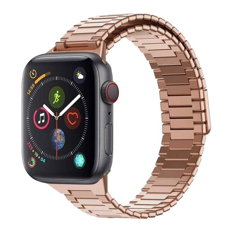 Correia de Relógio de Metal Magnética de Aço Inoxidável Bamboo, Para Apple Watch Series 6 40mm, Para Apple Watch Series 6 44mm, Para Apple Watch Series 5 44mm, Para Apple Watch Series 5 40mm, Para Apple Watch Series 4 44mm, Para Apple Watch Series 4 40mm