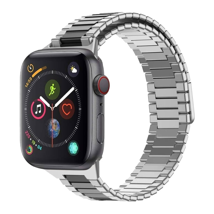 Correia de Relógio de Metal Magnética de Aço Inoxidável Bamboo, Para Apple Watch Series 6 40mm, Para Apple Watch Series 6 44mm, Para Apple Watch Series 5 44mm, Para Apple Watch Series 5 40mm, Para Apple Watch Series 4 44mm, Para Apple Watch Series 4 40mm